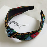 Knot Hair band National style European and American style  embroidery wide