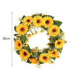 Artificial wreath with Sunflowers