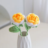 Handmade creative woven flower bouquet Fake roses gift bouquet