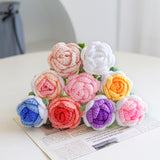 Handmade creative woven flower bouquet Fake roses gift bouquet