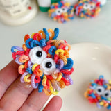 Cartoon little monster cute brooch Handcrafted wool crochet bag matching accessories