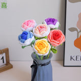 Handmade creative woven flower bouquet Fake roses gift bouquet