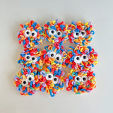 Cartoon little monster cute brooch Handcrafted wool crochet bag matching accessories