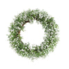 Artificial wreath with white baby's breath