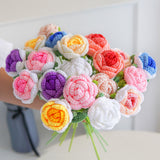 Handmade creative woven flower bouquet Fake roses gift bouquet