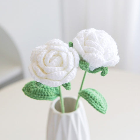 Handmade creative woven flower bouquet Fake roses gift bouquet